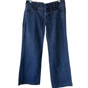 Vintage Y2K Gramicci Women's Wide Leg Dark Wash Blue Denim Jeans‎ Size 6